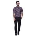 thumbnail image 2 of BESTMAN Kurta Courte Imprimée pour Hommes Col Mandarin Indien Vêtements Décontractés, 2 of 6