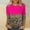 Hot Pink, variant on Fznquz 2025 T Shirts for Women Graphic Black Crew Neck T Shirt Casual 3/4 Length Sleeve Shirts,L