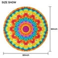 thumbnail image 6 of Colorful Tie Dye Mandala Pattern Round Tablecloth 60"x60",Wrinkle Wipeable Table Cloth for Kitchen Dining Room Picnic Patio Party, 6 of 6