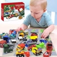 thumbnail image 1 of Children's Christmas Countdown Calendar 24PCS Box Set Return Fire Truck Car Engineering Car Gift Toy Multicolored, 1 of 7