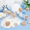 thumbnail image 4 of 10 botellas de vidrio transparente con tapa de rosca de bambú, 20 ml/0,7 oz, minibotellas de vidrio transparente para cosméticos, dulces, té y otros artículos pequeños, 4 of 8