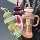thumbnail image 1 of Botella grande de plástico de agua 1200ml | Bloqueo automático de la tapa de paja a prueba de fugas | Mango ergonómico | Rojo, Verde, Rosa, | Vaso reutilizable para acampar gimnasio de compras, 1 of 8