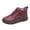 Red, variant on Winter Snow Boots for Women Retro Splice Leather Floral Embroidery Hook and Loop Ankle Booties Warm Furry Lined Casual Walking Shoes Black Size 7.5