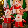 thumbnail image 2 of Candy Jar Christmas Knitted Cartoon Design Fabric Large Capacity Create Atmosphere Elderly Doll Candy Jar, 2 of 6
