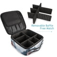 thumbnail image 4 of FORMRS Travel Makeup Bag Large Capacity Train Case Cosmetic Organizer with Adjustable Dividers, Art Mountain and Sun Pattern, 4 of 8