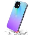 thumbnail image 2 of Apple iPhone 12 Mini /5.4" Phone Case Hybrid Gradient Transparent Colorful Stars Aurora Back Cover + TPU Multicolor Holographic Rainbow Bling Glitter Impact Resistant Cover for Apple iPhone 12 Mini, 2 of 4