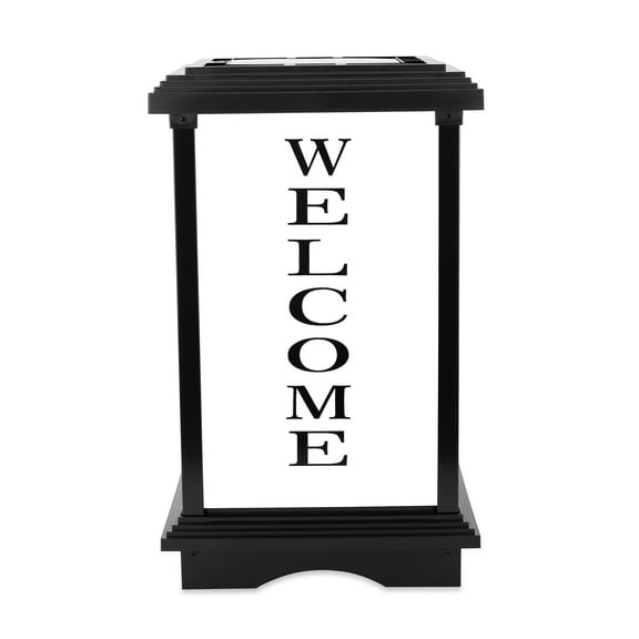 Techko Solar Welcome Lantern – Amber or White Light (Height 15.6")