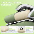 thumbnail image 5 of Seenda Massage Gaming Chair, Fabric Computer Office Chair, Linkage Armrests and Footrest, Massage Lumbar Support Swivel Video Game Chair for Office Gaming 275LBS, Green, 5 of 13