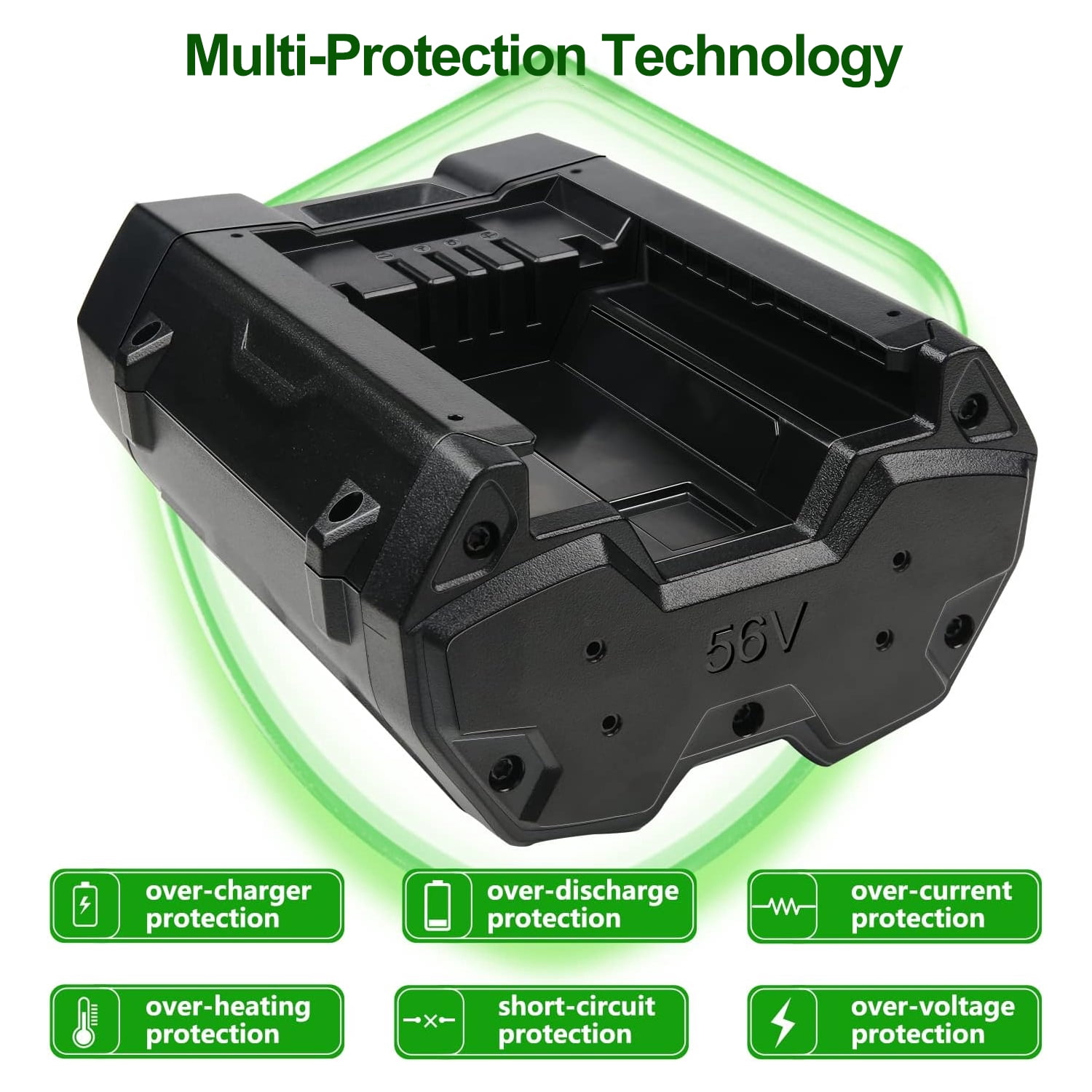 FSKE Replacement for EGO 56V Battery BA2800 BA4200 BA1400 Compatible with 56 Volt Power Tools Batteries 5.3Ah