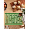 thumbnail image 2 of St. Patrick''s Day Placemats Set of 6,Washable Woven Burlap Cloth Fabric Placemat for Square/Rectangle/Round/Oval Dining Table,Easy Clean Place Mats Vintage Green Stripes Plant Holiday, 2 of 6