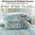 thumbnail image 3 of Coastal King Quilt Set Starfish - Soft Microfiber Lightweight 3-Piece for All Season (1 Quilt, 2 Pillow Shams), 3 of 9