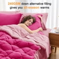 thumbnail image 5 of Sasttie 7 Pieces King Comforter Set, Reversible Bed in a Bag, All Season Bedding Set with Comforter, Flat Sheet, Fitted Sheet, Pillowcases & Shams, Hot Pink & Baby Pink, 5 of 10