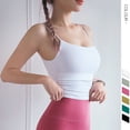 thumbnail image 3 of Sujetador deportivo sexy de alta elasticidad con tirantes finos plisados para el hombro, ropa interior deportiva con gran pecho y hermosa espalda, chaleco de yoga para mujer, 3 of 3