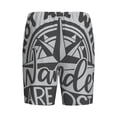 thumbnail image 5 of Naloa Not All Who Wander Are Lost2 Men's Short Pajama Pants, Lounge Comfort Shorts with Elasticized Waistband and Side Pockets - X-Large, 5 of 9