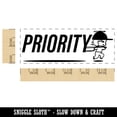 thumbnail image 2 of Priority Mail Service Expedited Running Person Self-Inking Rubber Stamp Ink Stamper for Business Office - Fuchsia Ink - Large 2-2/4 Inch, 2 of 7