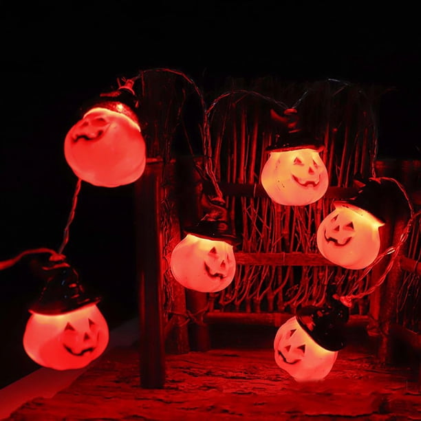Luces Led Para Halloween, Festival, Calabaza, Fantasma, Esqueleto, Luces De Hadas, Usb Y Pilas, Accesorios De Decoración Para Fiestas En Casa sonducket HA043408-01