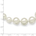 thumbnail image 5 of 925 Sterling Silver Beaded Necklace Chain Majestik 6-12mm Graduated White Imitation Shell Pearl Hand-knotted 18 inch, 5 of 5