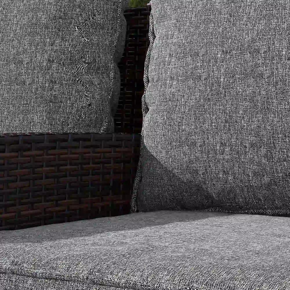 Resenkos Patio Chair Cushions, Outdoor Chair Pads,4 Patio Chair Cushions with Seat & Backrest, Fade Resistant Seat Replacement Cushion Set, Gray