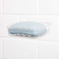 thumbnail image 6 of Handy Housewares Clear Plastic Wall Mount Shower / Bath Soap Bar Holder Dish wth Suction Cups - Clear Blue, 6 of 6