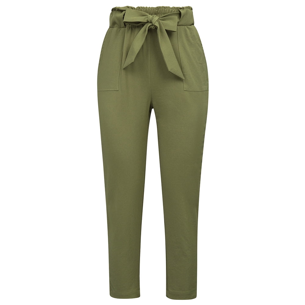 Slim Straight Leg Stretch Casual Pants 