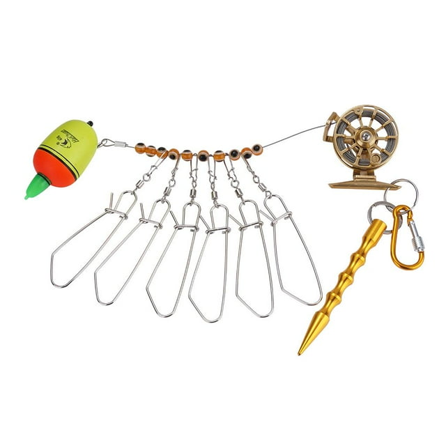 Hebil De Bloqueo DYNWAVEMX 6 Broches De Seguridad Correa De Bloqueo Acero Inoxidable Oro Broches para clips de pesca Stringer