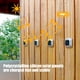 thumbnail image 5 of Discos de iluminación solar para exteriores con lámparas LED para caminos de jardín, bordes de entradas y decoración de césped. Juego de 4. Aestivo | Plateado | AESTIVO, 5 of 7
