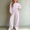 thumbnail image 2 of Cethrio Girls Outfit Sets, Knitted 2 Piece Casual Long Sleeve Girls' Clothing Sets Purple Size 13-14 T, 2 of 5