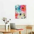 thumbnail image 3 of Nawypu Abstract Floral Framed Wall Art decor, Colorful Flower Bathroom Pictures Canvas Wall Art with Black Frame and Mat  Bedroom Canvas Prints Wall Paintings Modern Artwork for Living Room, 3 of 5