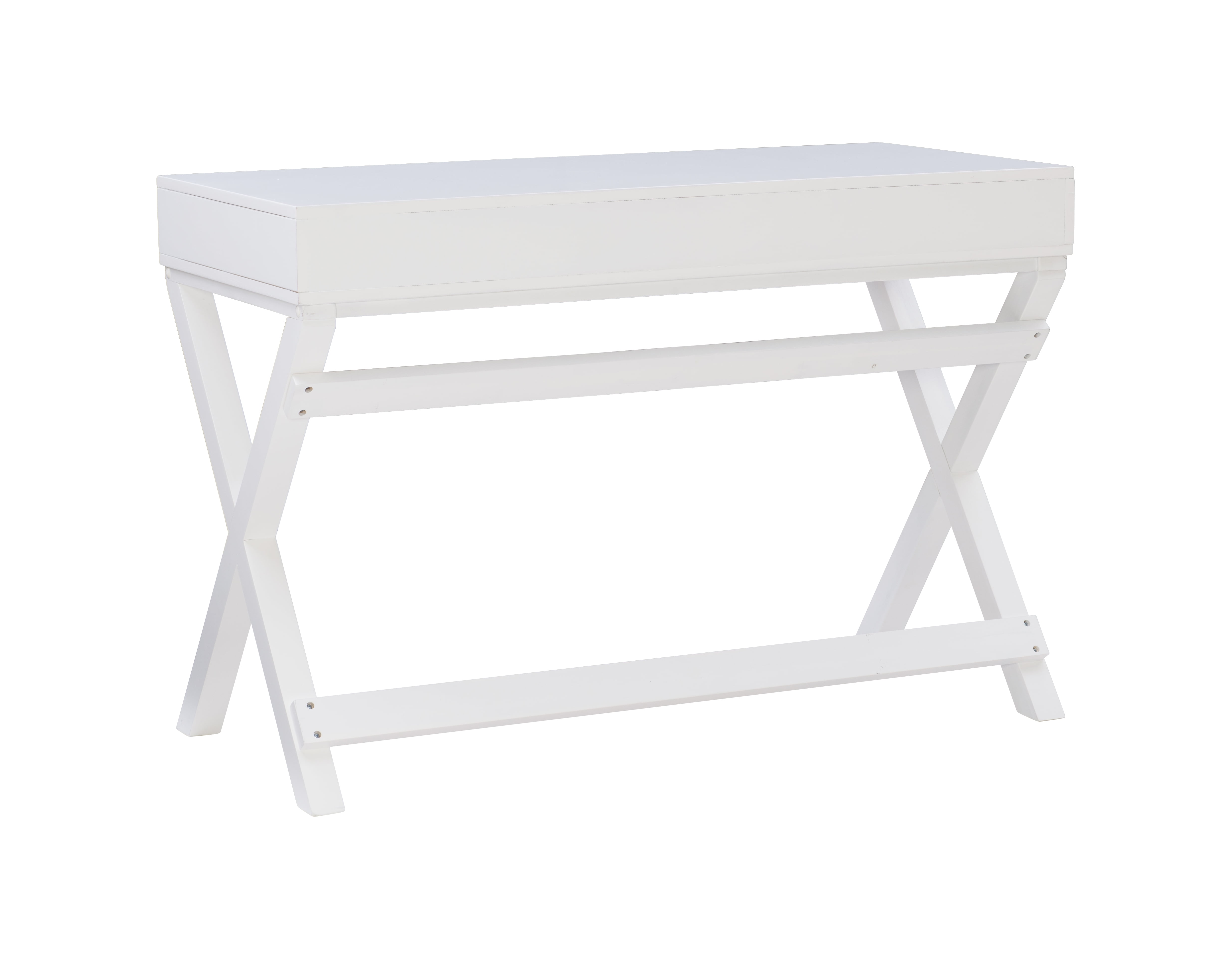 Linon Peggy White Writing Desk, 2 Drawers, 30 inches Tall