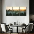 thumbnail image 6 of Forest Canvas Wall Decor Sunset Wall Art for Home Gold and Green Wall Prints Landscape Painting for Dining Room Office Size 12x16x3 Hallway Decor, 6 of 7