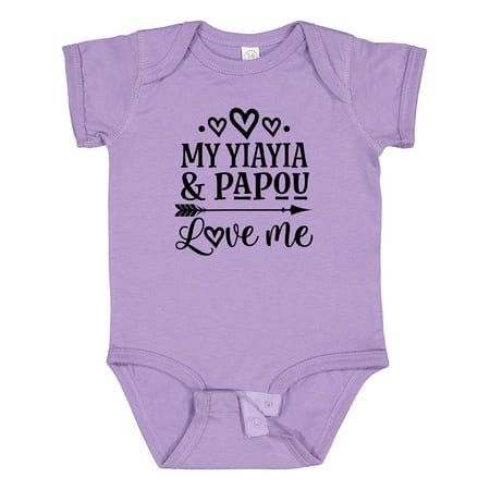 

Inktastic YiaYia and Papou Love Me Granddaughter Girls Baby Bodysuit
