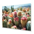 thumbnail image 2 of Designart "Green Pink Cactus landscape I" Floral Metal Wall Art, 2 of 5