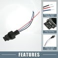 thumbnail image 3 of Unique Bargains 3157 Bulb Socket Harness for LED Bulbs Turn Signal Lights Brake Tail Lights Male Connector (Set of 2), 3 of 6