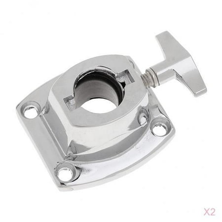 

2Pcs Zinc Alloy Universal Drum Mounting Plate Drum Tom Mount Bracket Clamps for