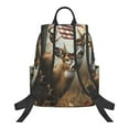 thumbnail image 6 of Lafuoo American Wildlife Deer Forest Pattern Lightweight Backpack, Wear-resistant Multi-pocket Travel Backpack, Suitable for Work, Campus, Mountaineering, Unisex-One Size, 6 of 7