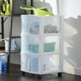 thumbnail image 3 of Gracious Living Classic 3 Drawer Organizer Plastic Storage Cart (4 Pack), 3 of 12