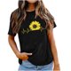 thumbnail image 1 of Tops con estampado de girasol de Pascua de manga corta con cuello redondo a la moda para mujer Fridja  hjk3731, 1 of 7