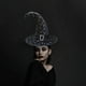 thumbnail image 5 of Sombrero de bruja de Halloween Scary Creepy Wide Brim Sombrero puntiagudo Regalo de Halloween para hombres Mujeres Niños Disfraz de Halloween Cosplay Fiesta Festivales Decoración Eccomum Sombrer, 5 of 5