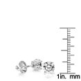 thumbnail image 4 of Luxurman Ladies 14K Round Natural 2.0 Ctw Diamond Stud Earrings For Her (White Gold), 4 of 4