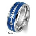 thumbnail image 6 of 8mm Blue Titanium Steel Mens Ring Men Wedding Band Man Ring, 6 of 6