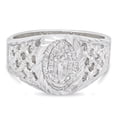 thumbnail image 3 of Men's Rhodium Plated Virgin Mary Ring - Size 14.5, 3 of 7
