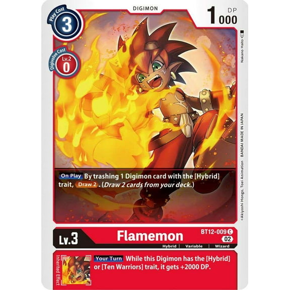 Digimon Across Time Common Flamemon BT12-009