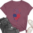 thumbnail image 5 of 4th of July Patriotic T-Shirts Women American Flag Print Casual Short Sleeve Tee Tops, 5 of 6