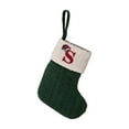 thumbnail image 2 of Christmas Decorations: Green Letter Knit Stocking With Embroidered Yarn Detailing Christmas Stocking Gift Bag, 2 of 3