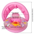 thumbnail image 3 of Anillo de natación para bebé, protector solar inflable, anillo de natación para bebé, flotador inflable de ayuda para natación para bebé, anillo de natación para niños con volante y toldo, 3 of 8