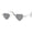 Gold (Black), variant on Heart Shape Sunglasses Women's Small Lightweight Metal Frame UV 400 Black, Black