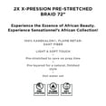 thumbnail image 6 of Sensationnel African Collection Jumbo Braid Pre Stretched X Pression Hair 2x 72” ( 1B Off Black 3 Packs ), 6 of 6