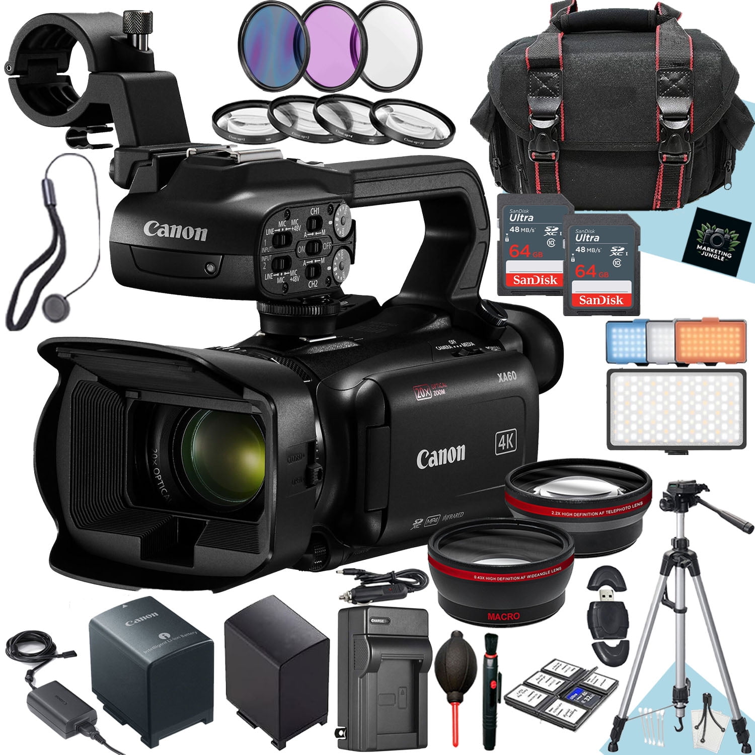 Canon XA40 Camcorder, 4K UHD, 20x Optical Zoom, 21.14 MP