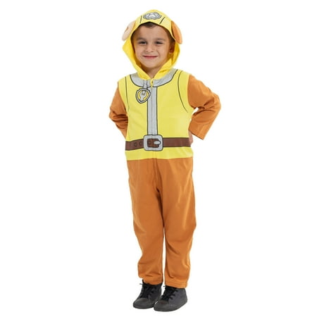 

Paw Patrol Rubble Toddler Boy Girl Zip Up Cosplay Coverall Toddler to Big Kid