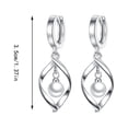 thumbnail image 3 of Pendientes para mujer, regalos para mujer, pendientes de corazón giratorio con perlas, pendientes largos para mujer, pendientes de perlas de moda con torsión, pendientes para mujer, 3 of 5